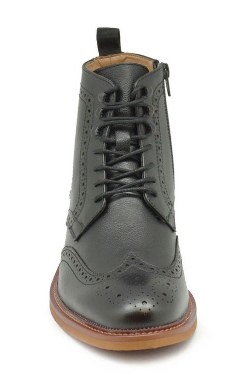 La Milano Dominic Brogue Combat Boot In Black