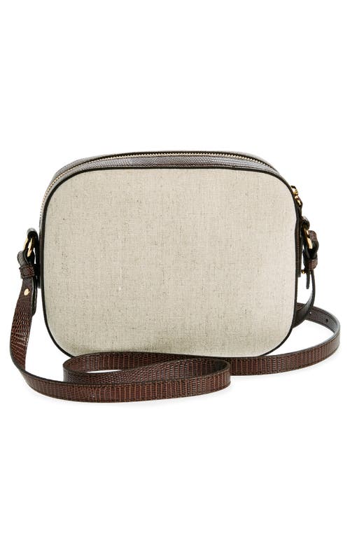 Shop Stella Mccartney Logo Canvas Camera Crossbody Bag In Birch