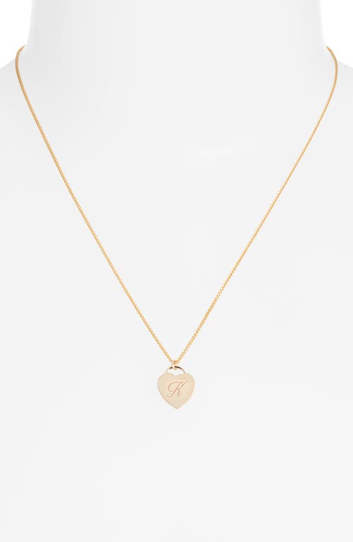 Shop Set & Stones Alice Initial Heart Pendant Necklace In Gold/k