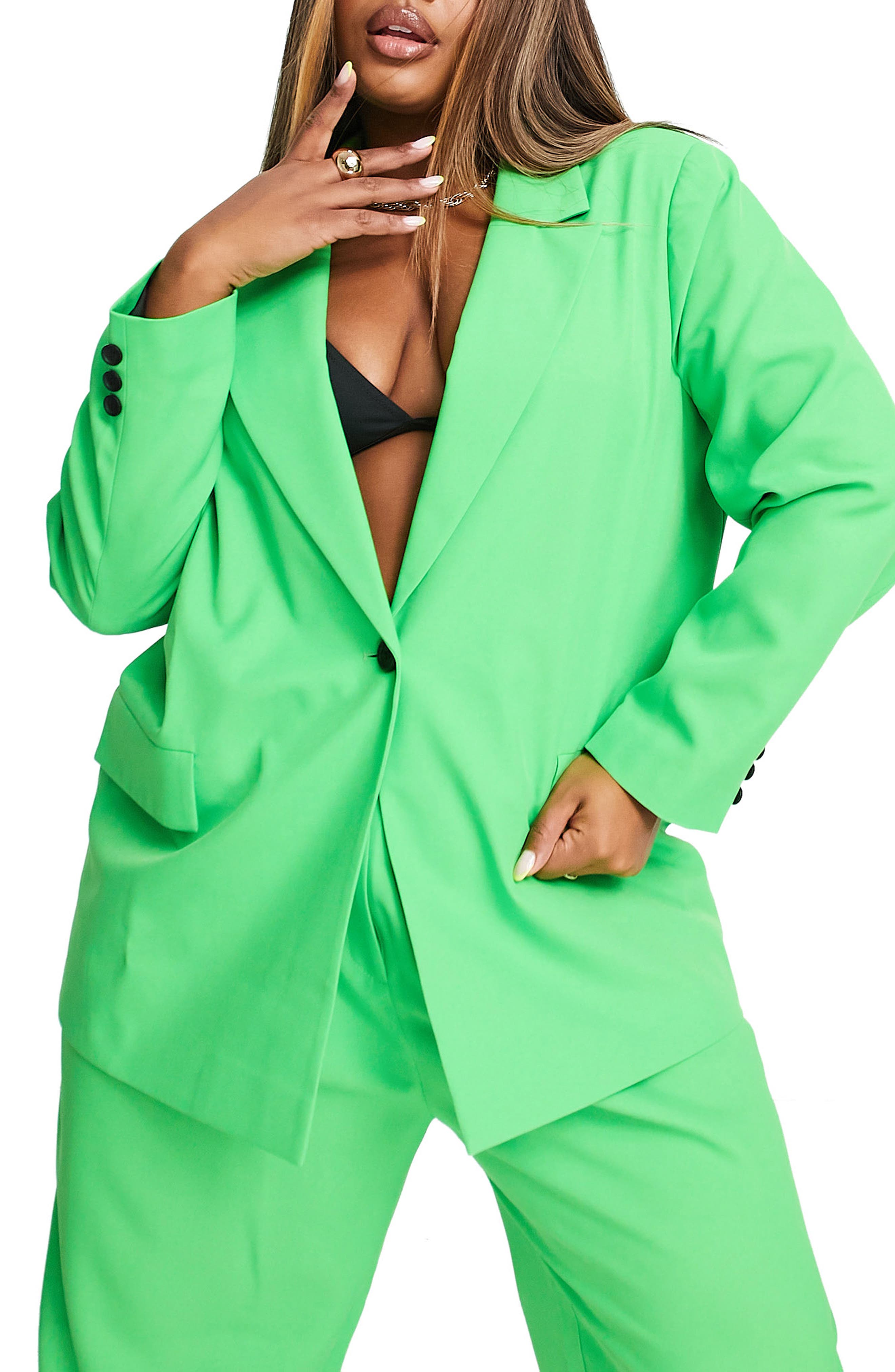 plus green blazer