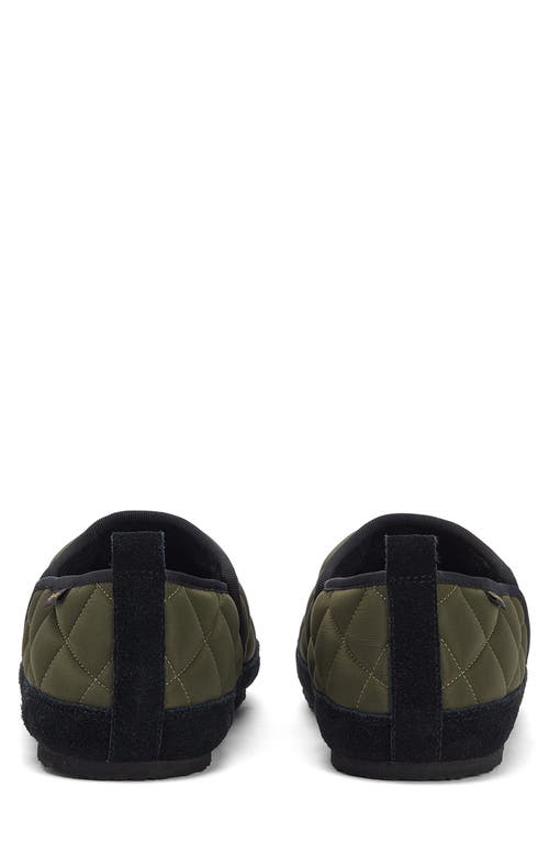 Shop Barbour Hall Quilted Slipper In Olive Green