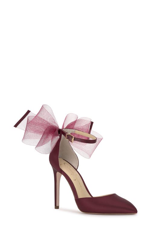 Phindies Ankle Strap Pointed Toe Pump in Berrilicious