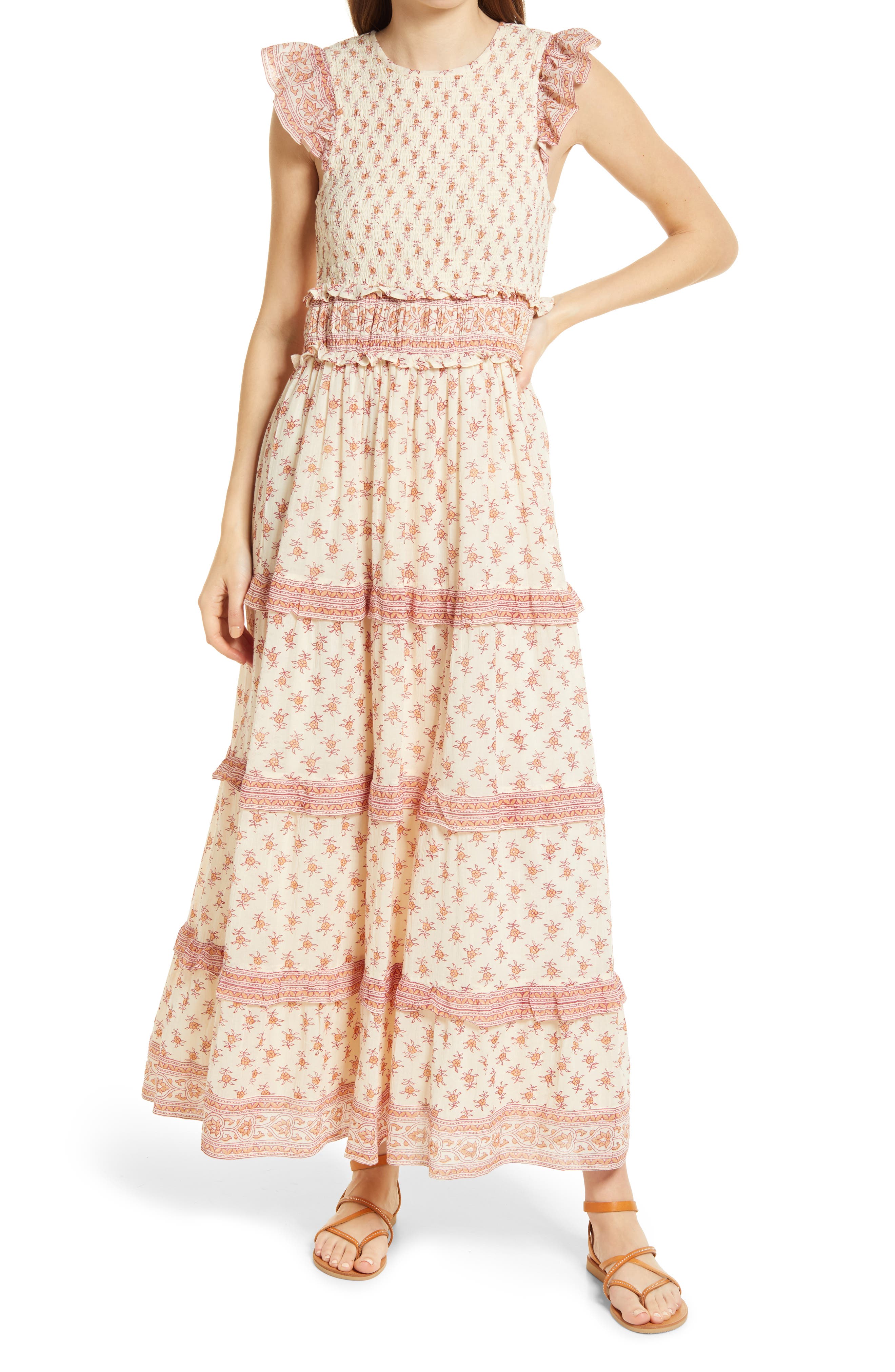 nordstrom tiered maxi dress