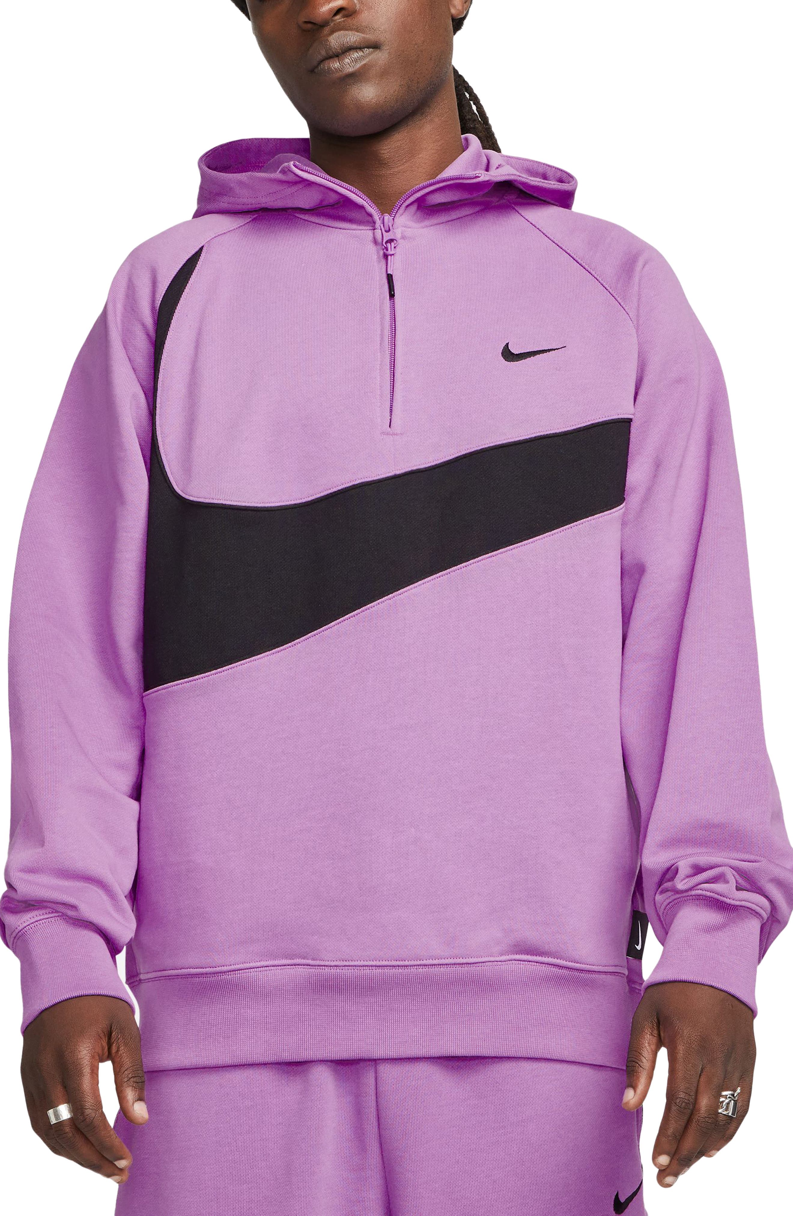 swoosh half zip
