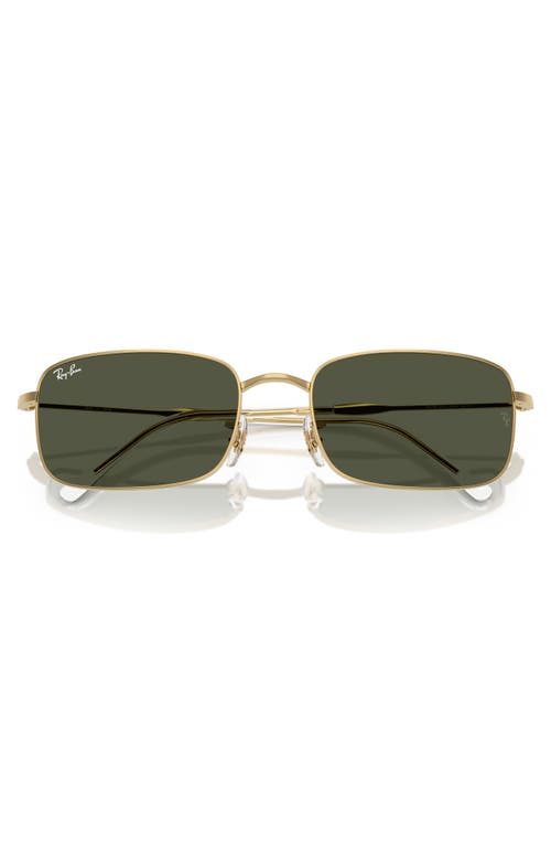 Ray Ban Rb3746 Sunglasses Arista Gold Frame Green Lenses 59-20 In Gold Flash