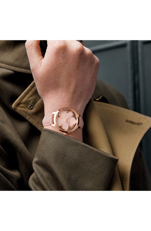 Ted Baker London Lilabel Leather Strap Watch, 36mm In Rose Gold/pink/pink