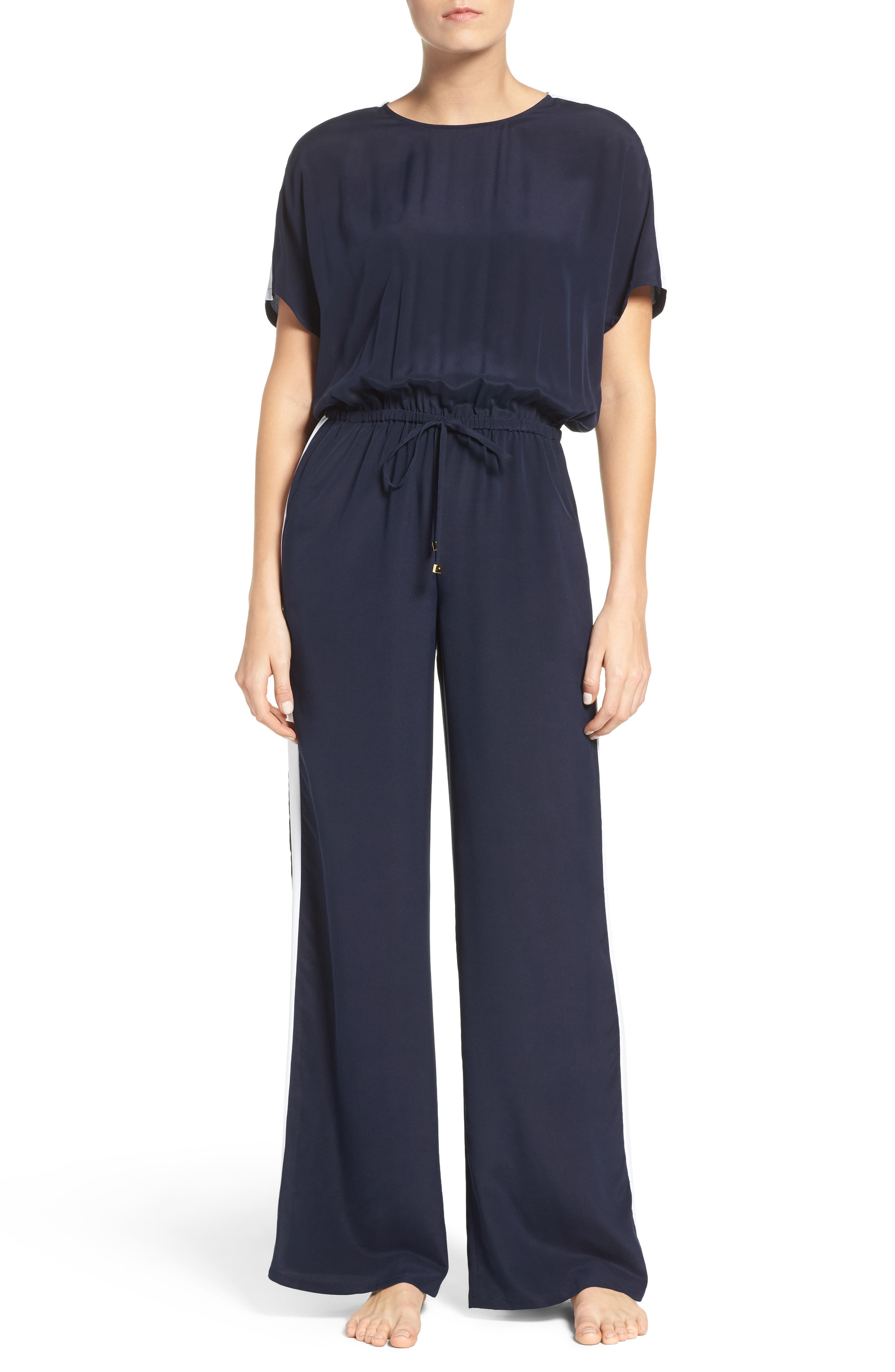 Tory Burch Silk CoverUp Jumpsuit Nordstrom