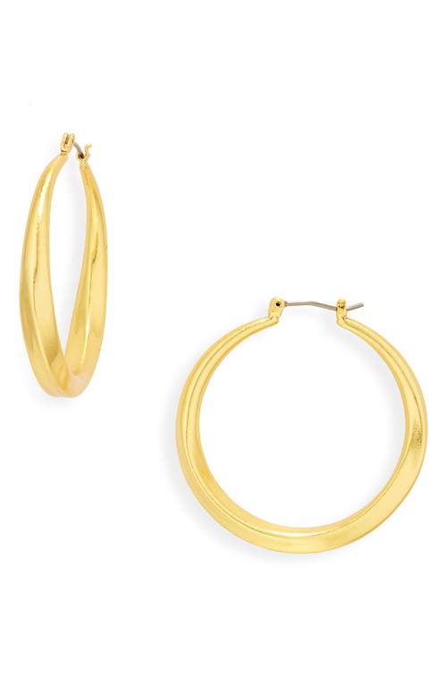 Madewell Archway Large Hoop Earrings in Vintage Gold at Nordstrom