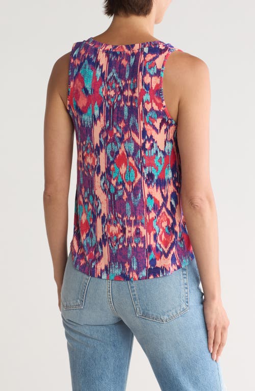 Tart Onida Print Tank In Large Ikat Melange
