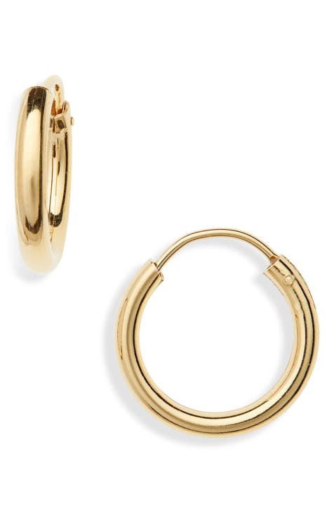 18k Gold Filled 45mm or 39mm Textured Hoops Earrings, Match Herringbon –  Dijujewel