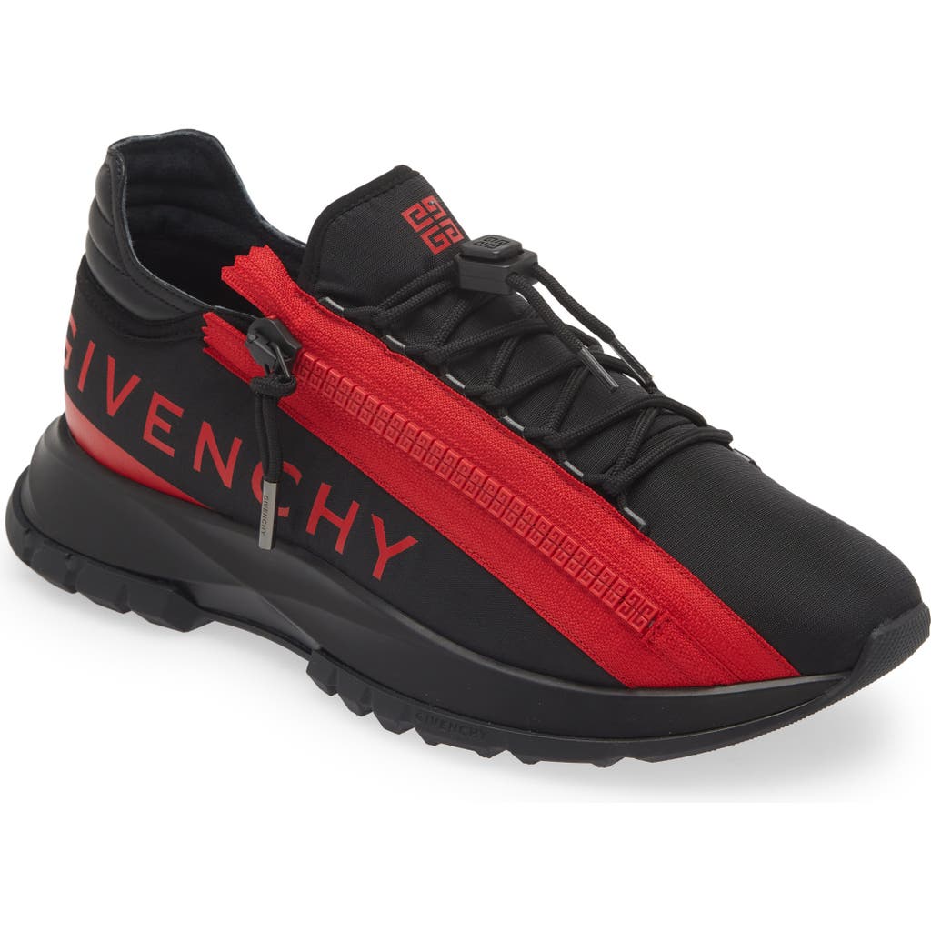 Givenchy Spectre Zip Sneaker In Black/red