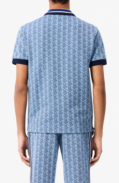 Lacoste Men's Classic Fit Monogram Polo - Xl - 6 In Rill/globe