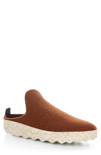 Asportuguesas By Fly London Come Slip-on Sneaker Mule In Brown Tweed/felt