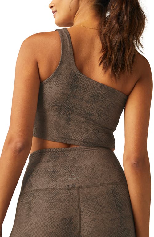 Shop Beyond Yoga Softmark<br />softmark One-shoulder Crop Tank Top<br /> In Neutral Snakeskin