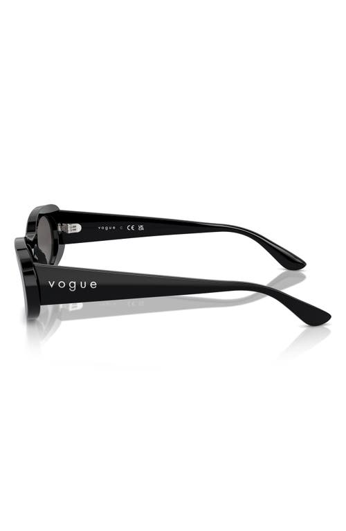 Vogue 53mm Oval Sunglasses In Black/black Smoke
