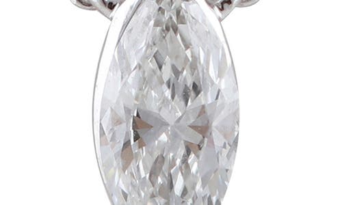 Badgley Mischka Collection Marquise Lab Created Diamond Pendant Necklace In 0.25 Ctw White Gold