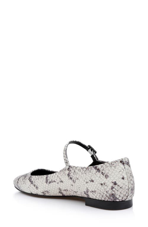 Shop L Agence L'agence Edelie Mary Jane Flat In Black/white Snake