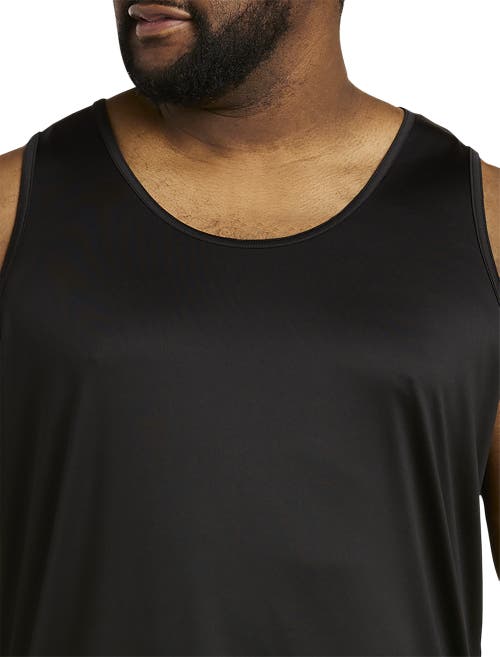 Shop Harbor Bay By Dxl Moisture-wicking Stretch Tank T-shirt In Black