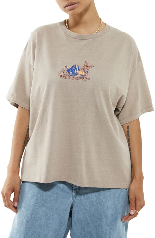 BDG Urban Outfitters Blanca Peaks Oversize Graphic Tee in Light Brown