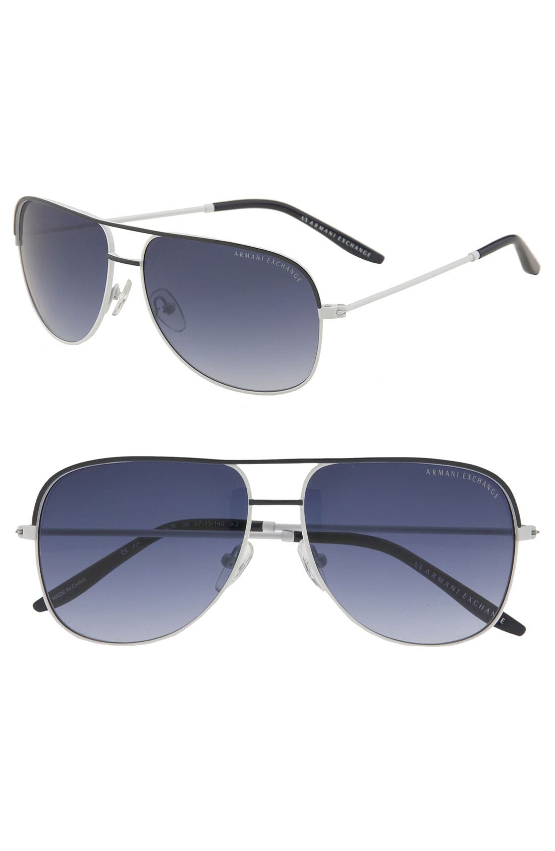 armani exchange aviator sunglasses