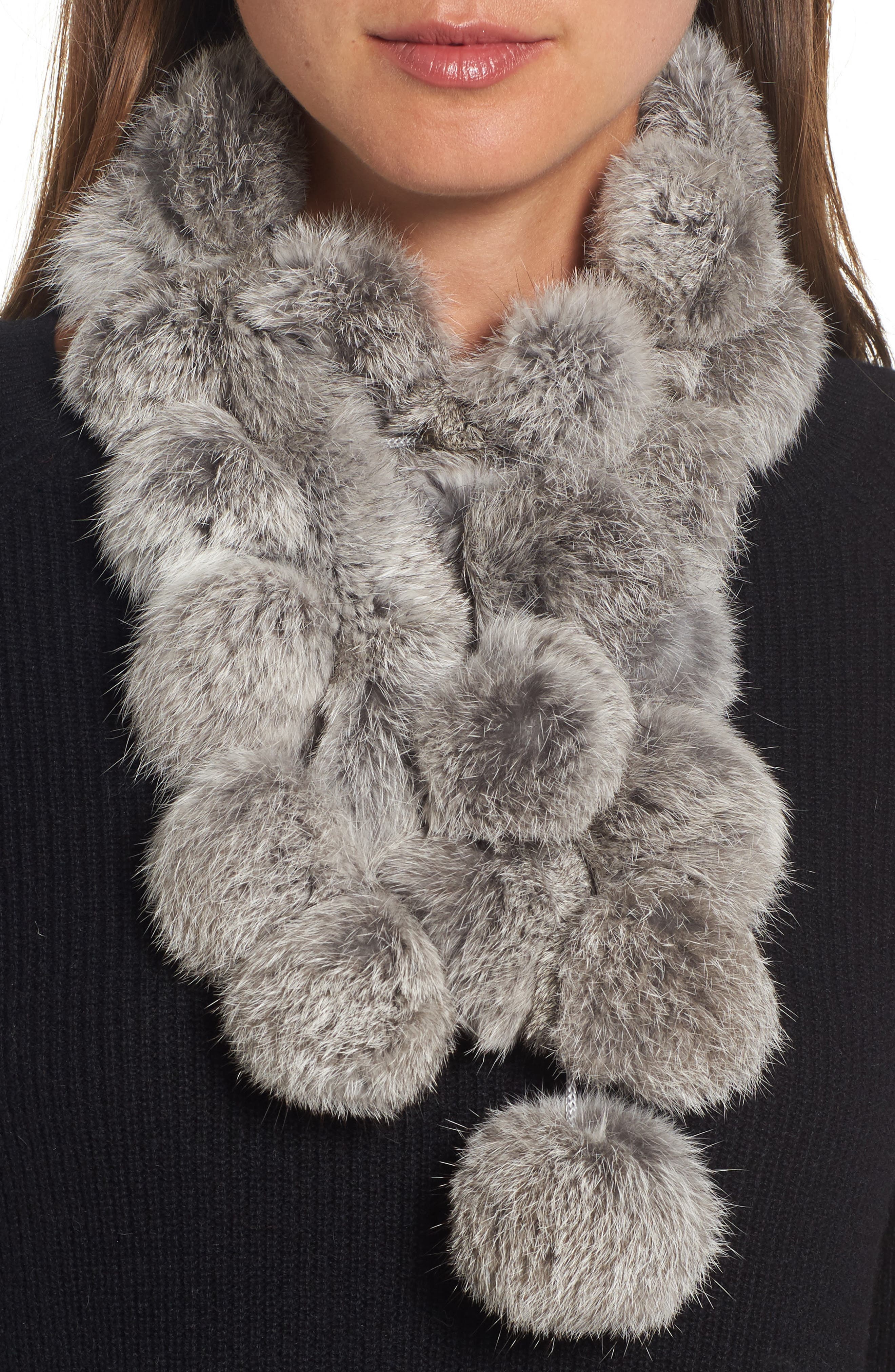 Love Token Genuine Rabbit Fur Scarf Nordstrom