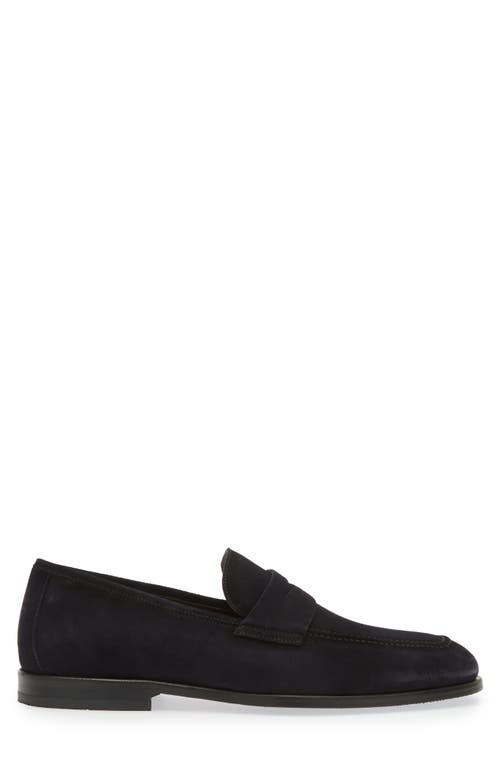 Shop To Boot New York Ronny Penny Loafer In Blue Suede