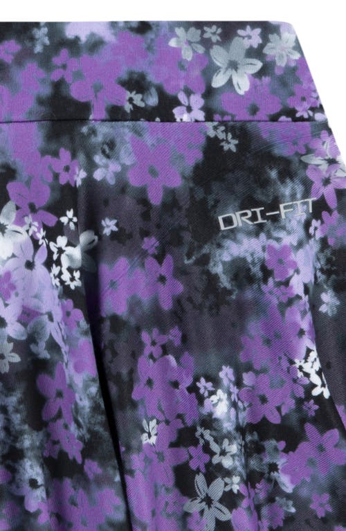 Shop Nike Dri-fit Graphic Sweatshirt & Skort Set In Purple/black