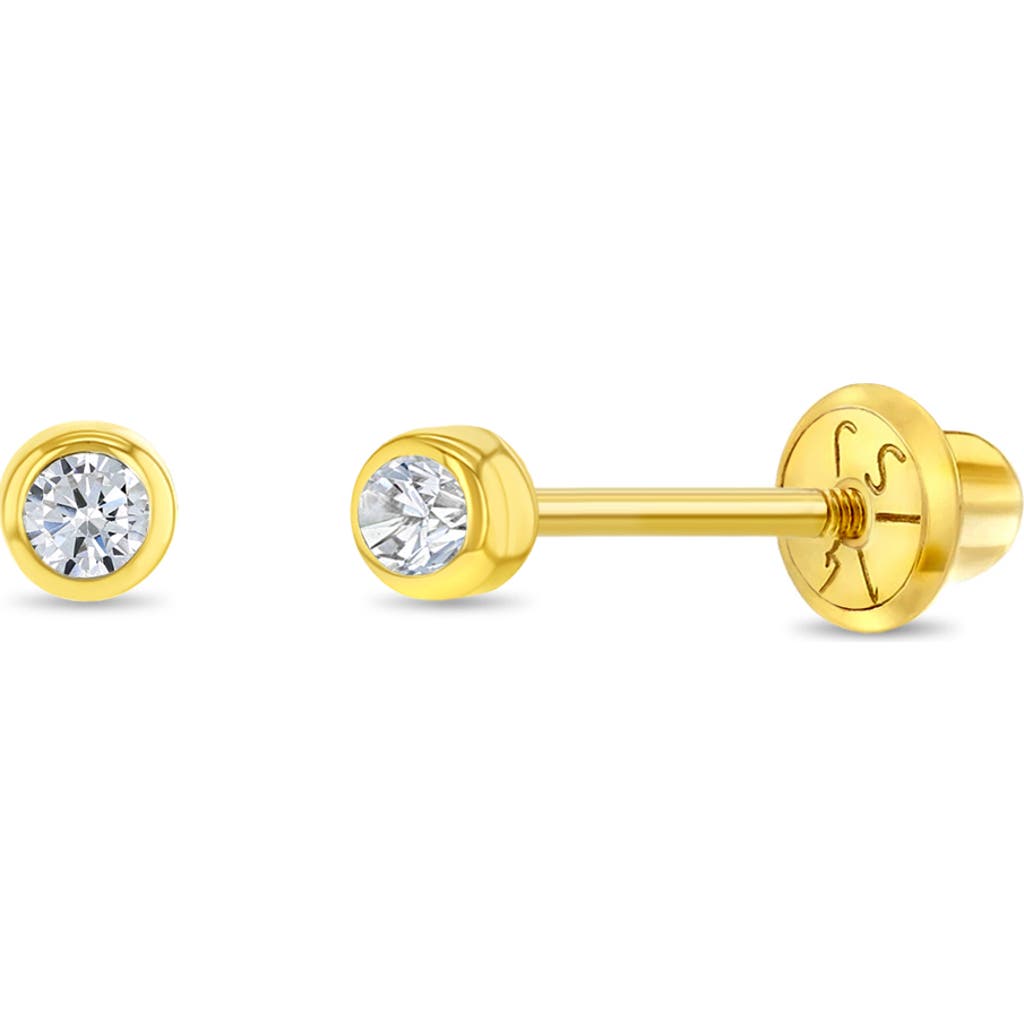 In Season Jewelry 14k Bezel Set Diamond Earrings In Gold