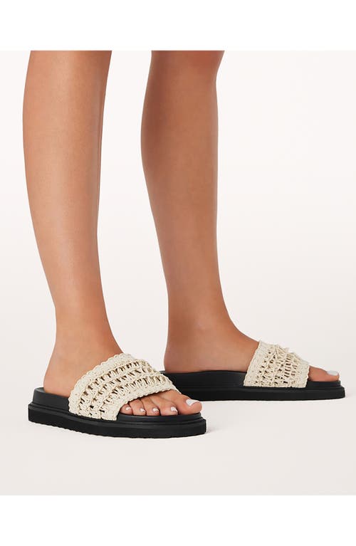 Shop Billini Zaida Woven Slide Sandal In Bone Raffia