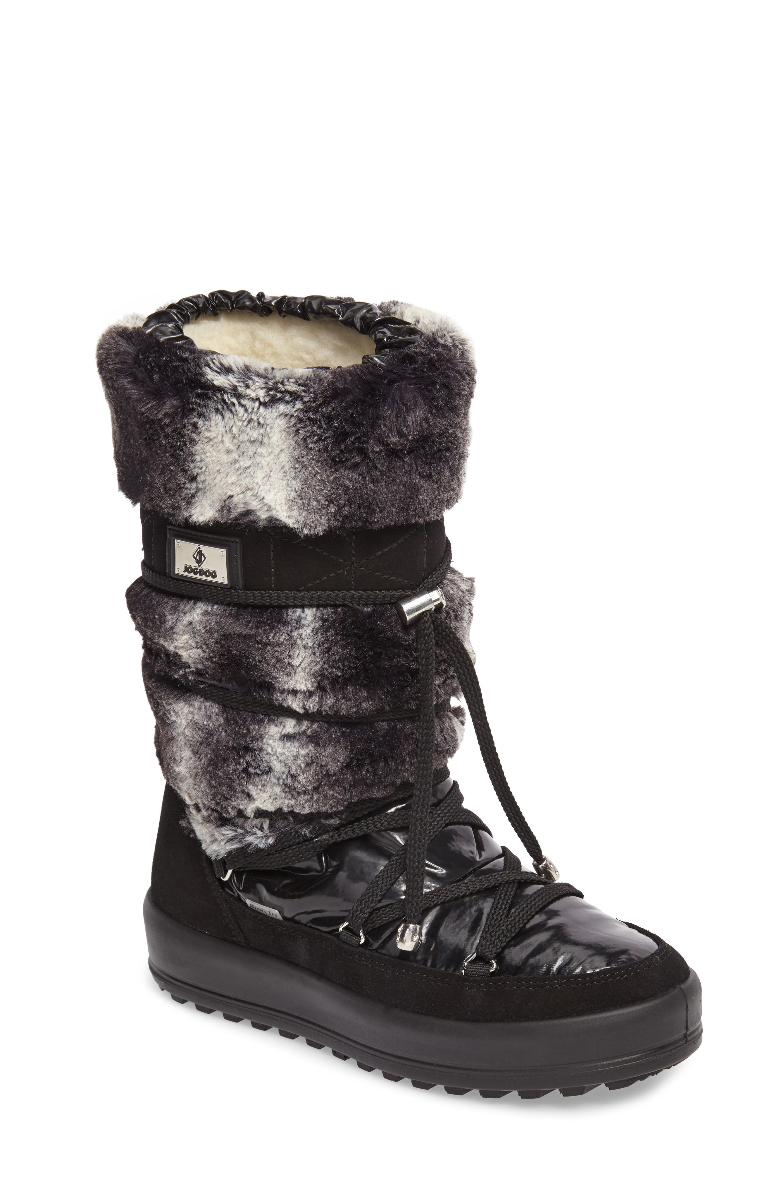 JOG DOG Kitzbuhel Faux Fur Waterproof Quilted Boot (Women) Nordstrom