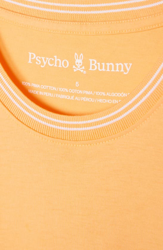 Shop Psycho Bunny Logan Tipped Crewneck T-shirt In Mock Orange