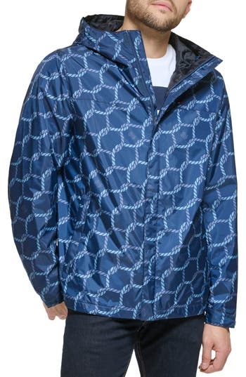 TOMMY HILFIGER TOMMY HILFIGER HOODED RAIN SLICKER JACKET 