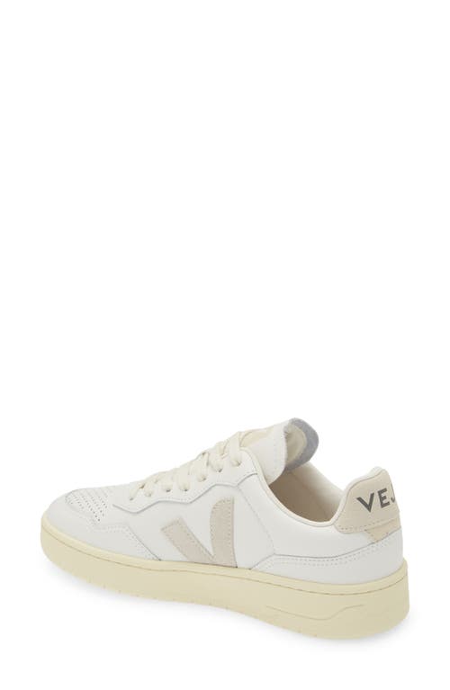 Veja V-90 O.t. Leather Sneakers White In Extra-white/natural