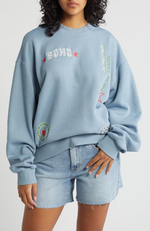 Soho Graphic Sweatshirt in Faded Denim