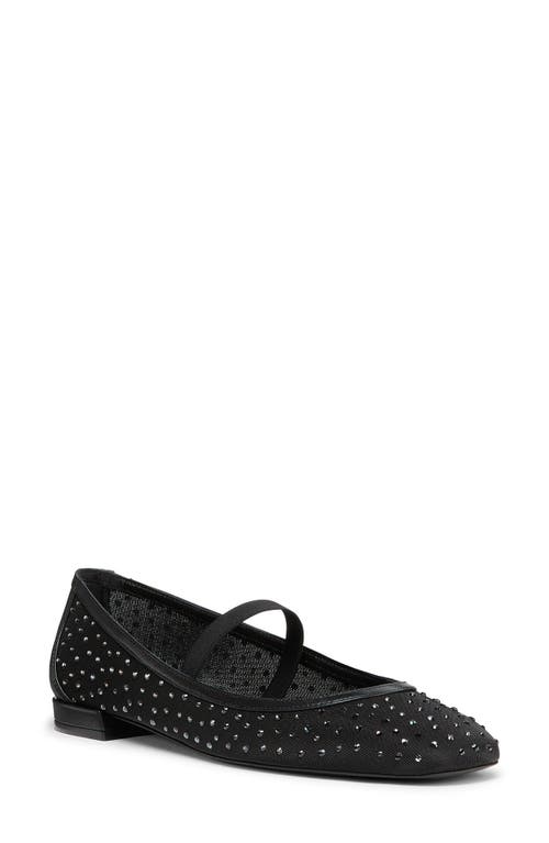 Shop Stuart Weitzman Arabella Mary Jane Ballet Flat In Black