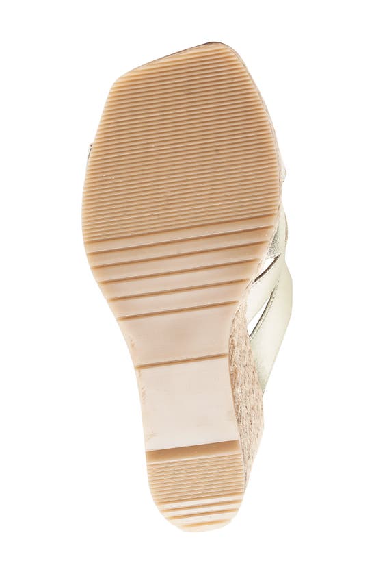 Shop Andre Assous Rachel Woven Strap Wedge Sandal In Platino