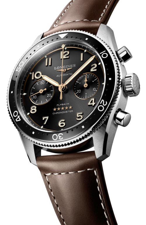 Longines Spirit Flyback Chronograph, 42mm In Black