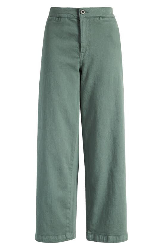 Shop Madewell Emmett Wide Leg Crop Pants In Shaded Grove