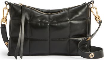 AllSaints Women's Eve Leather Quilted Crossbody Bag in Brown