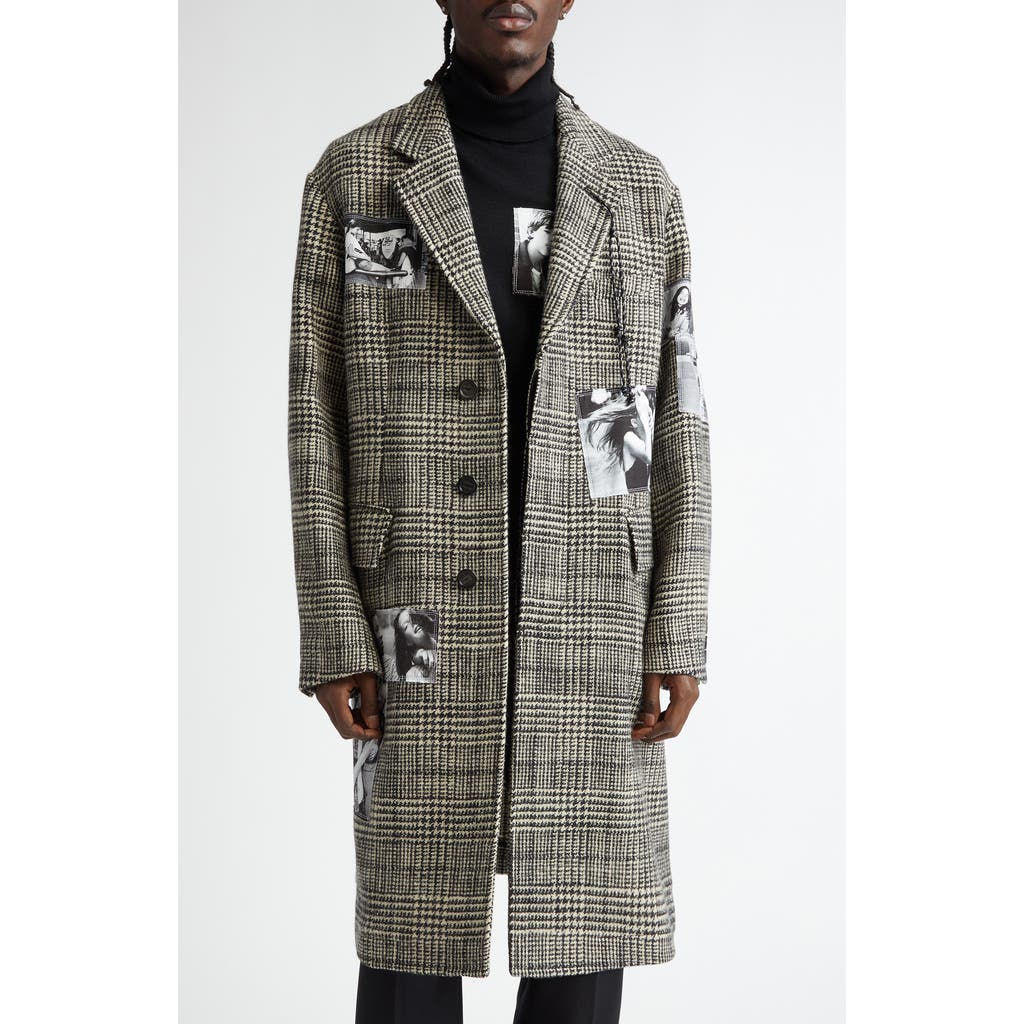 Takahiromiyashita The Soloist Takahiromiyashita Thesoloist. Chesterfield Houndstooth Wool Coat In Grencheck