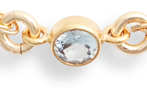 Set & Stones Cubic Zirconia Birthstone Pendant Bracelet In March