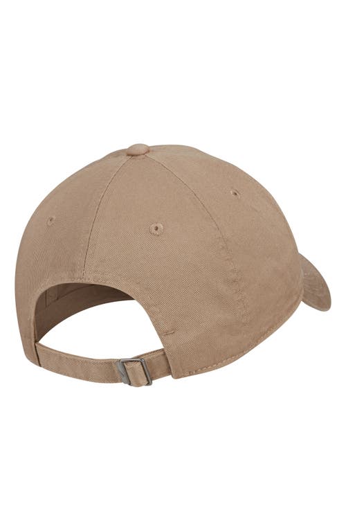 Shop Nike Club Futura Wash Baseball Cap In Khaki/white