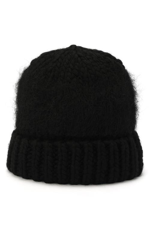 Allsaints Yarn Mix Knit Beanie In Black