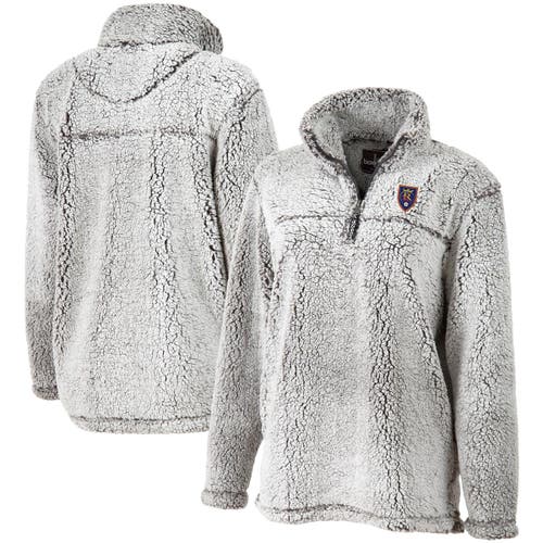 BOXERCRAFT Women's Gray Real Salt Lake Sherpa Quarter-Zip Pullover Jacket
