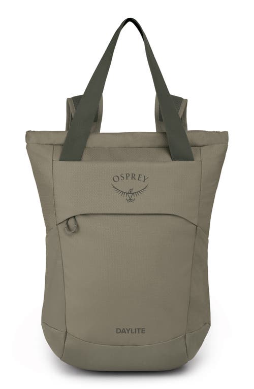 Shop Osprey Daylite Water Repellent Tote Pack In Tan Concrete