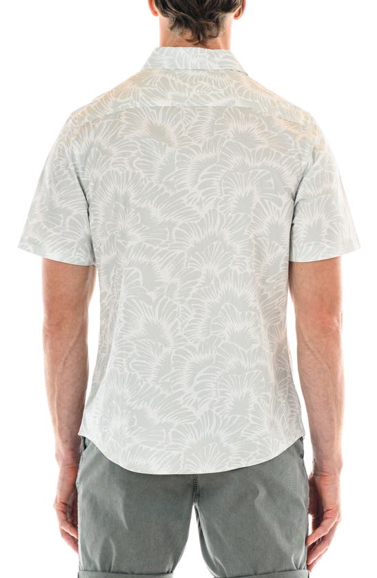 Shop Original Paperbacks Tropical Floral Print Short Sleeve Shirt In Seafoam