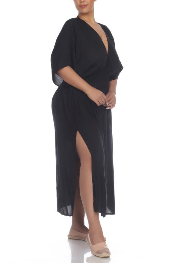 Boho Me Smocked Waist Maxi Dress In Black