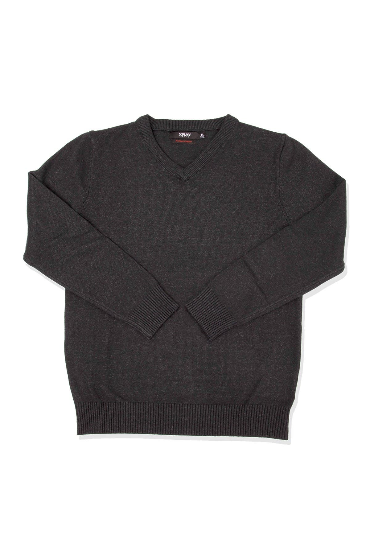 X-ray Kids' Basic V-neck Sweater In Charcoal5