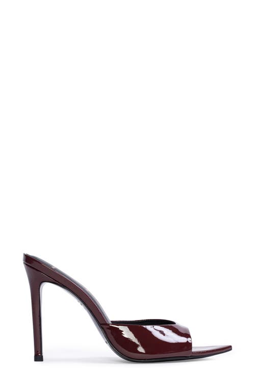 Black Suede Studio Brea Mule In Raisin Patent
