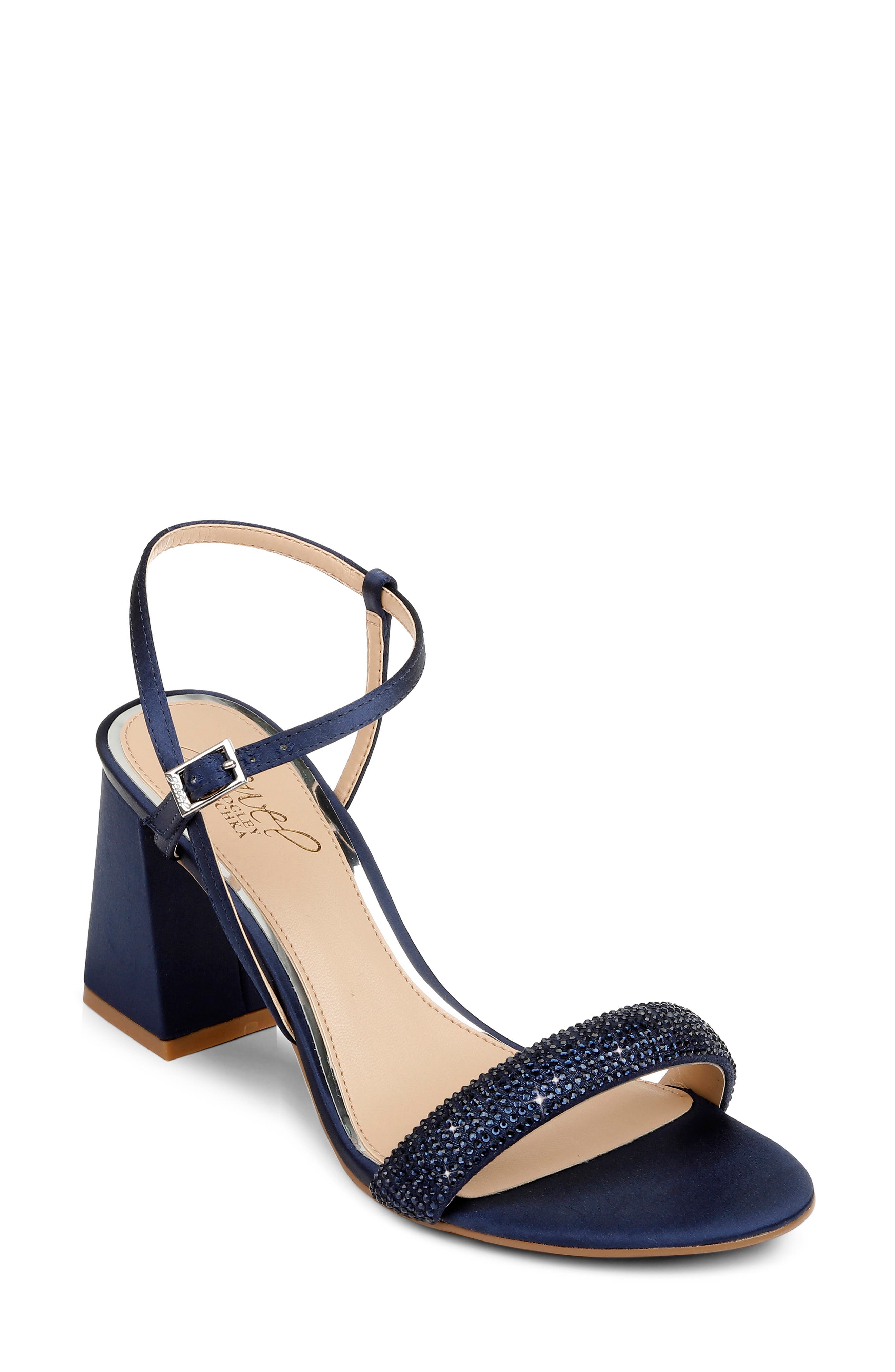 Buy > blue block heel sandal > in stock